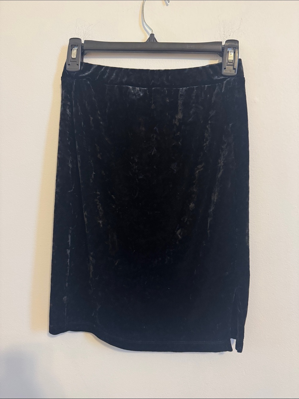 Candie's Black Velvet Pencil Skirt